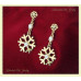 Snowflake Earrings Silver with gold plated