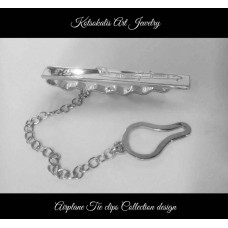 Tie Clip Airplan for pilot silver