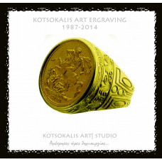 Ring Hellenic with Coin  K18  RHC15