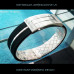 Bracelet Meandros Silver and rubber 18mm
