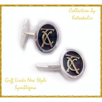 Cufflinks with letters gold k14-585