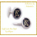 Cufflinks with letters gold k14-585