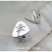 Cufflinks with letter and symbol doctor