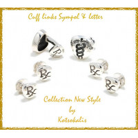  Cufflinks & buttons with letter & symbol 