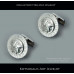 Cufflinks Hellenic Coin Athina with Meandros