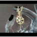Snowflake pendant  Silver with gold plated 25mm
