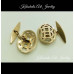 Cufflinks Vintage  with letters gold k14-585