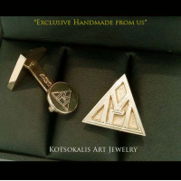 Initially Two  letters Cufflinks triangle